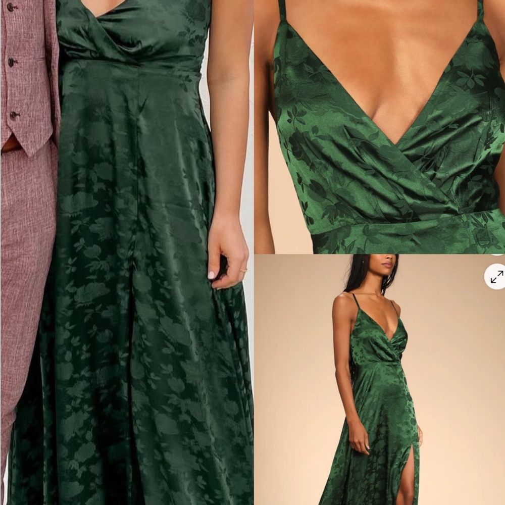Elegant Green Floral Dress - Lulus - Picture 1 of 1